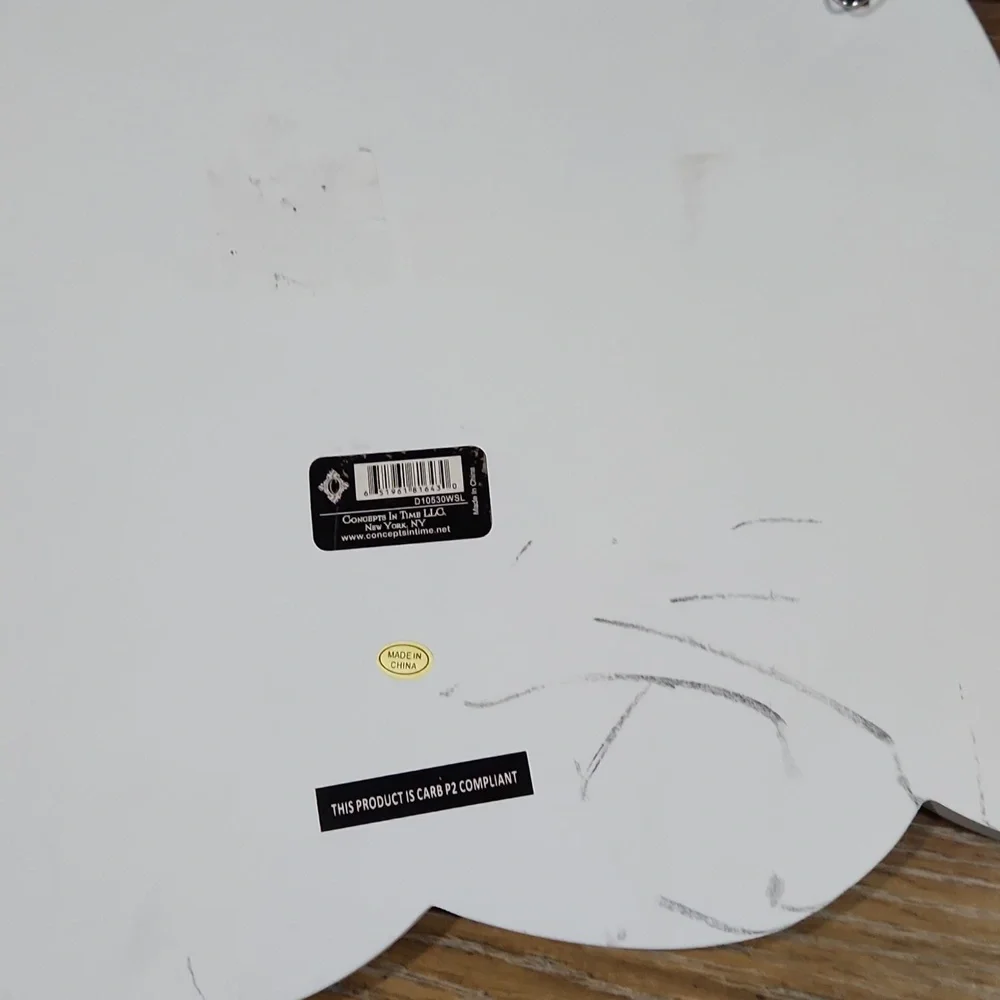 White Wood Cloud Mirror